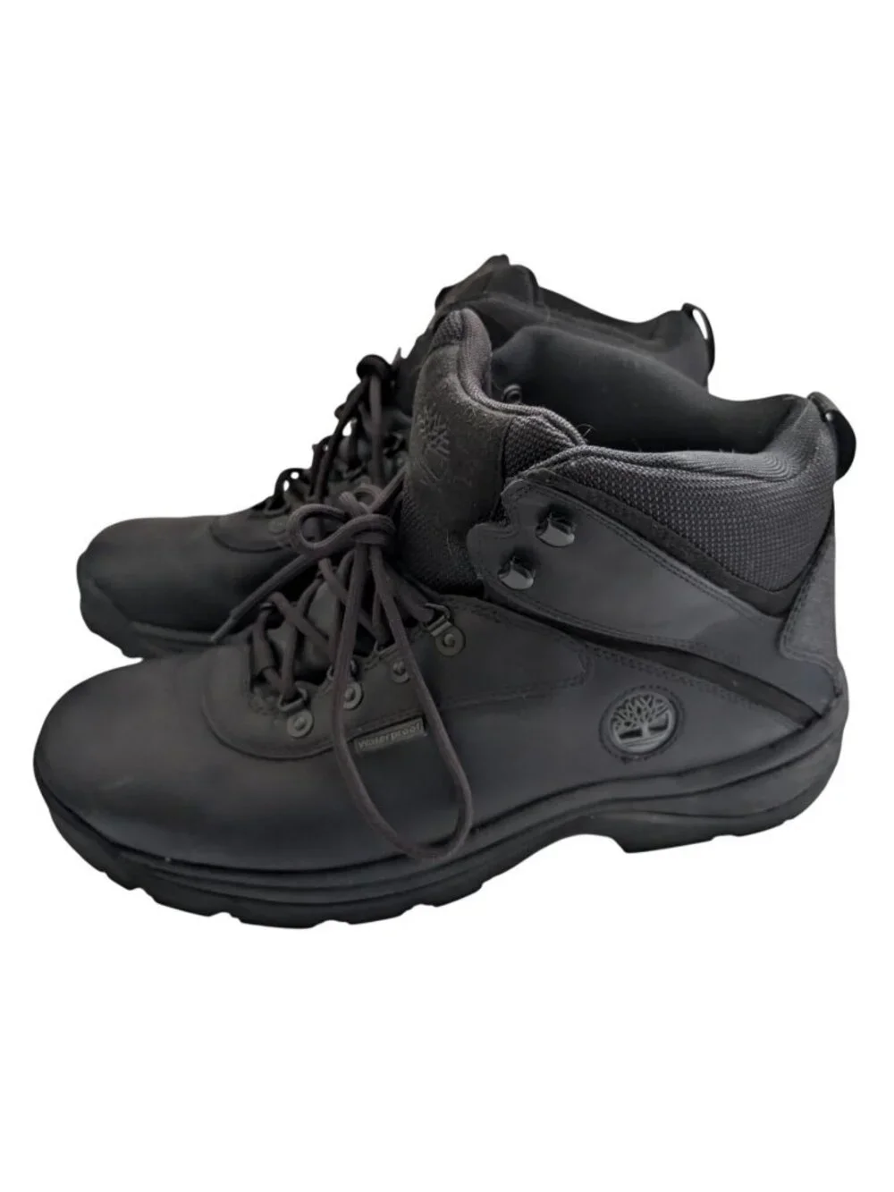 Timberland White Ledge Waterproof Hiking Boots Black Leather Mens 12W Gorpcore